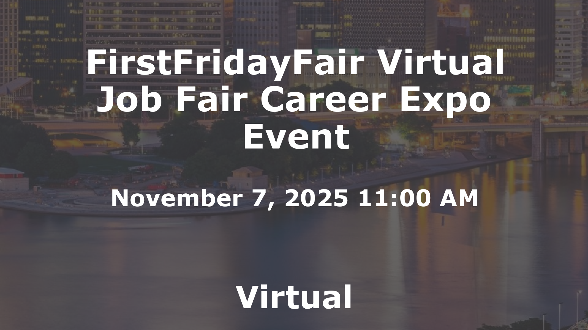 FirstFridayFair Virtual Job Fair Career Expo Event event image